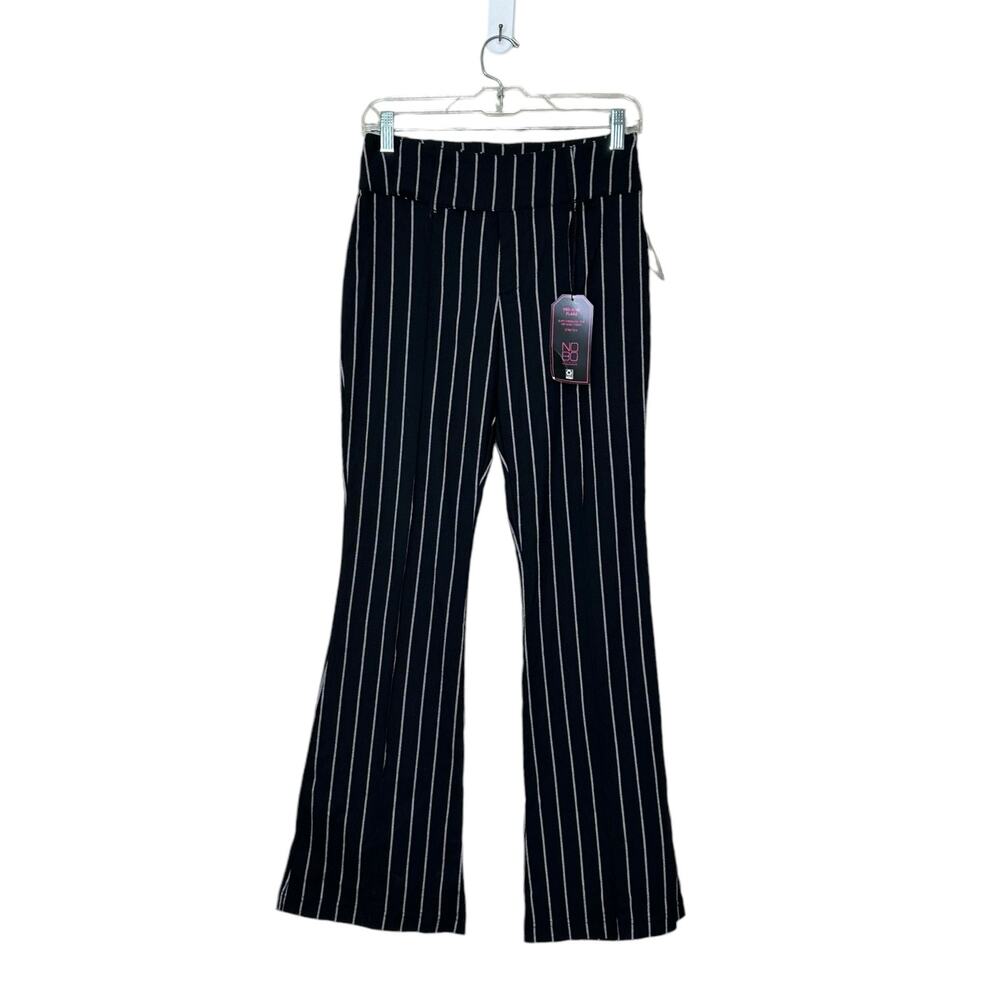 No Boundaries black striped flare legs pans size Junior 3-5
